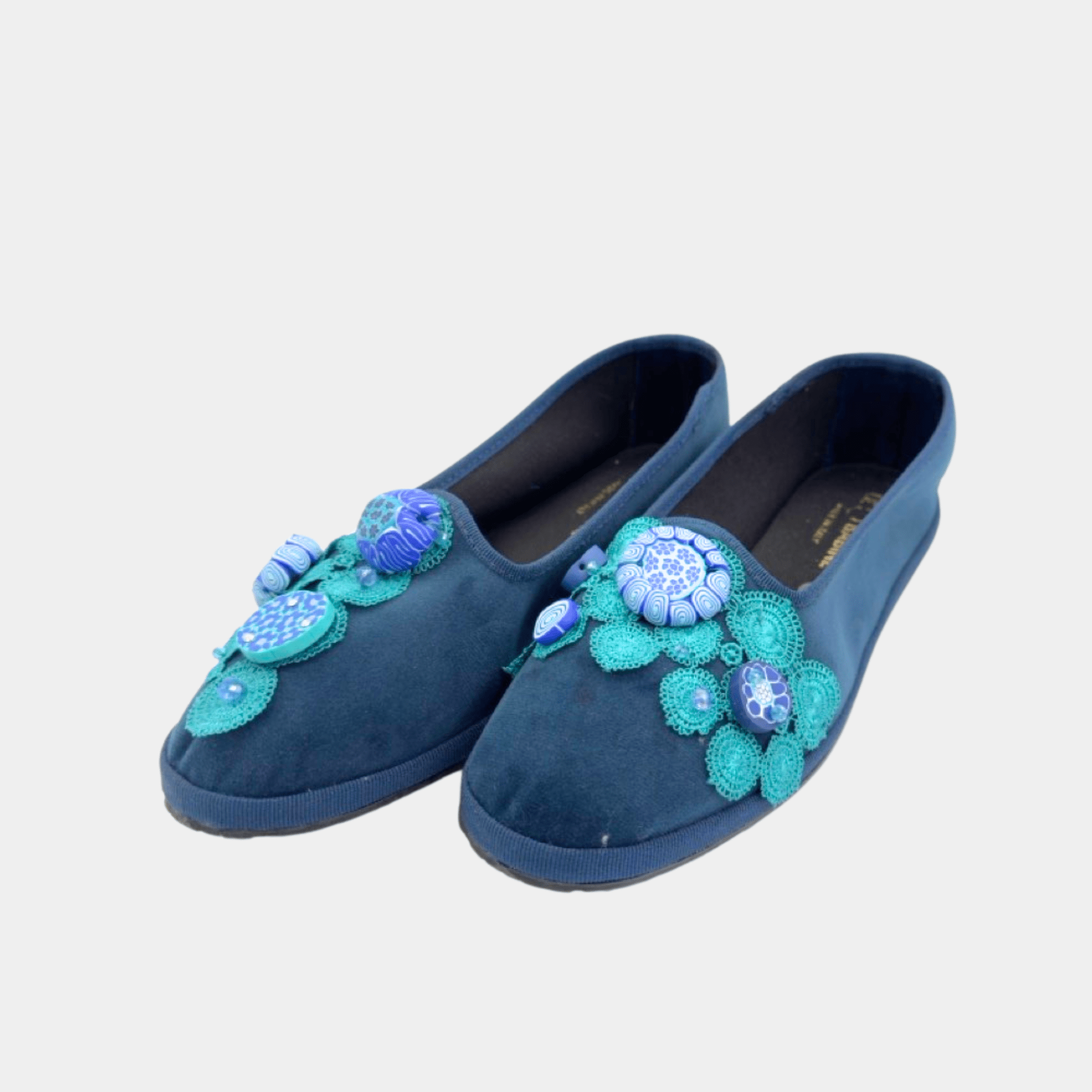 BLU con MEDUSE - Le Babine Estrose - scarpa tradizionale Friulana con carattere - Fashion Loft