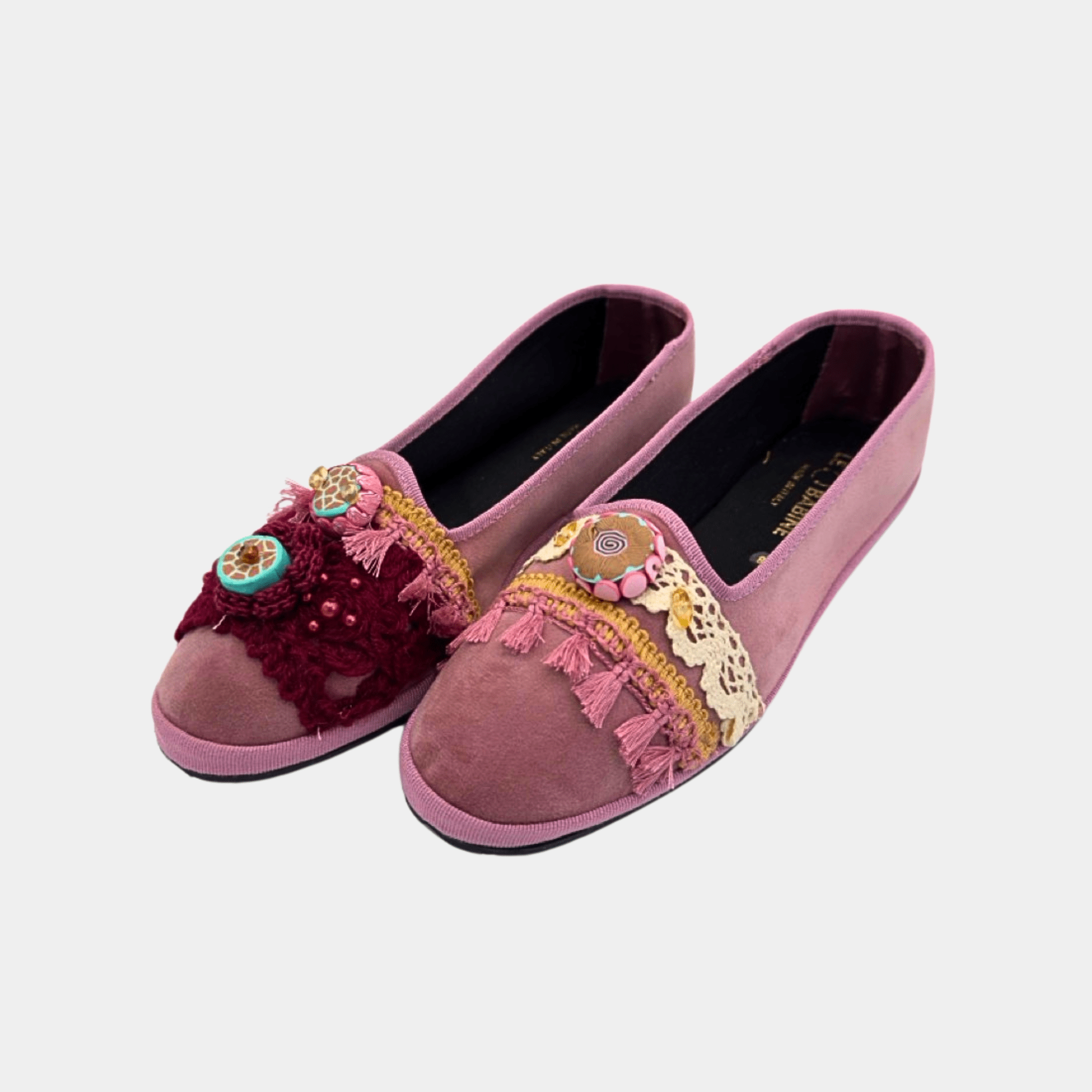 CIPRIA con PASSAMANERIA BORDEAUX - Le Babine Estrose - scarpa tradizionale Friulana con carattere - Fashion Loft