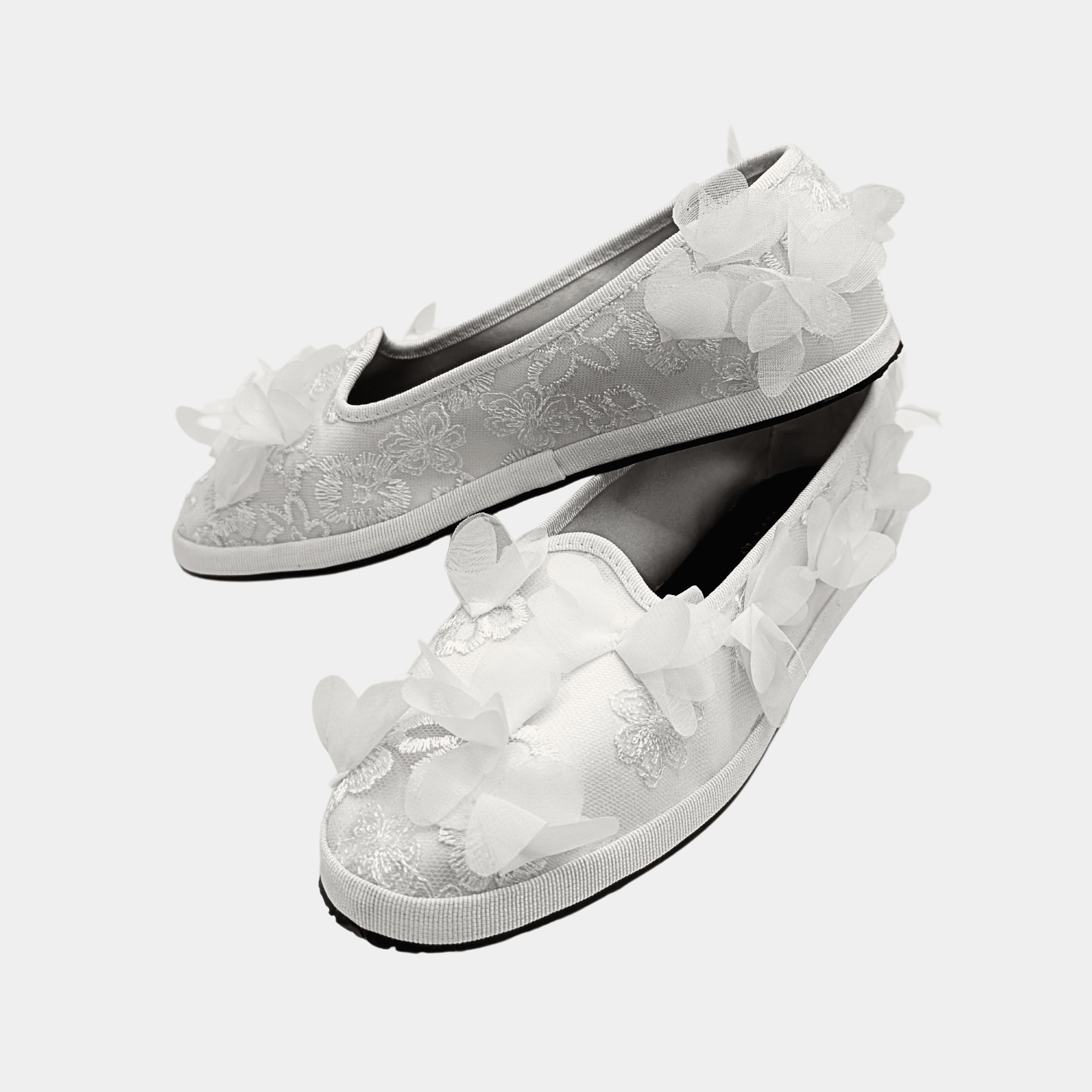 Babina Collezione Sposa in pizzo tridimensionale floreale di cotone e organza - Fashion Loft