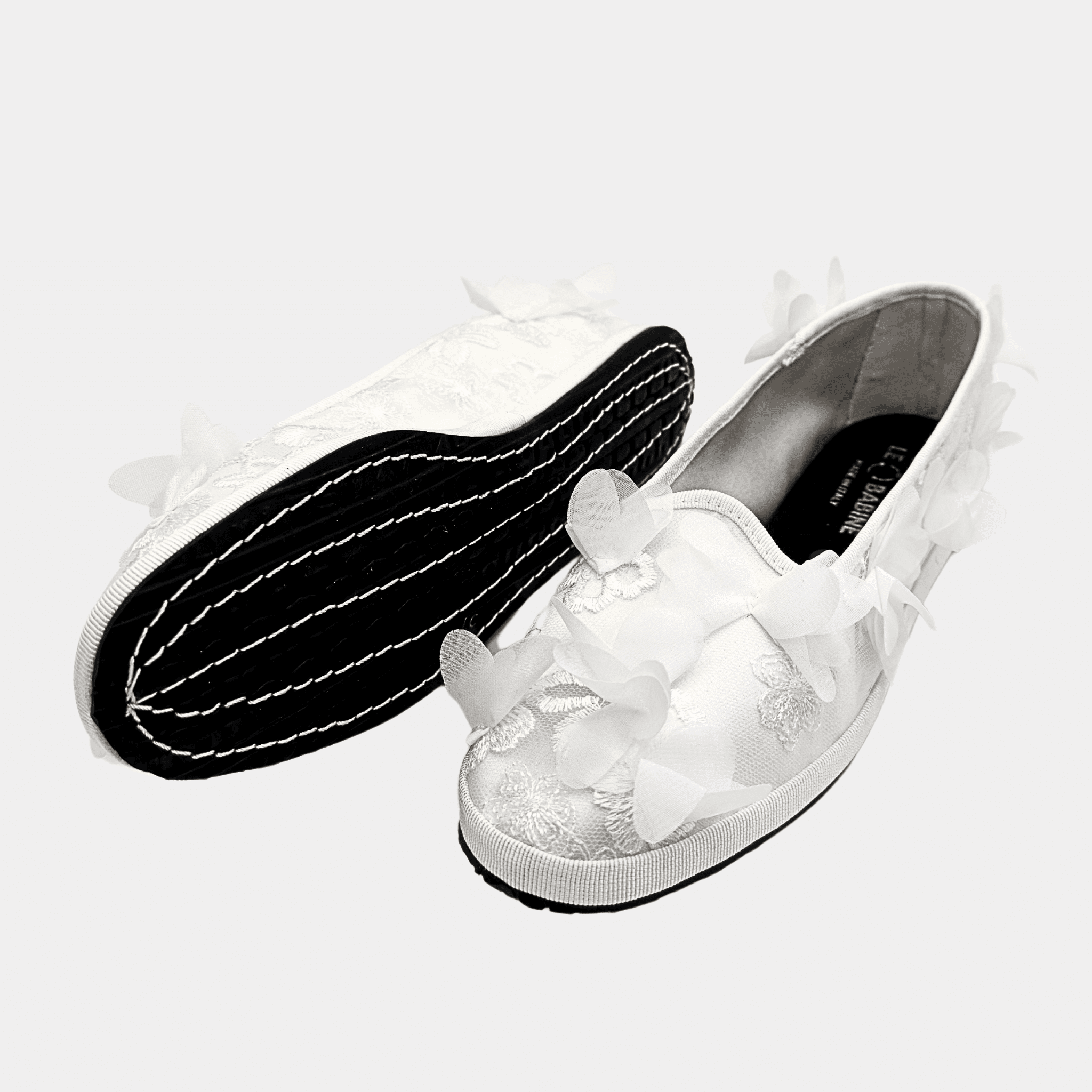 Babina Collezione Sposa in pizzo tridimensionale floreale di cotone e organza - Fashion Loft