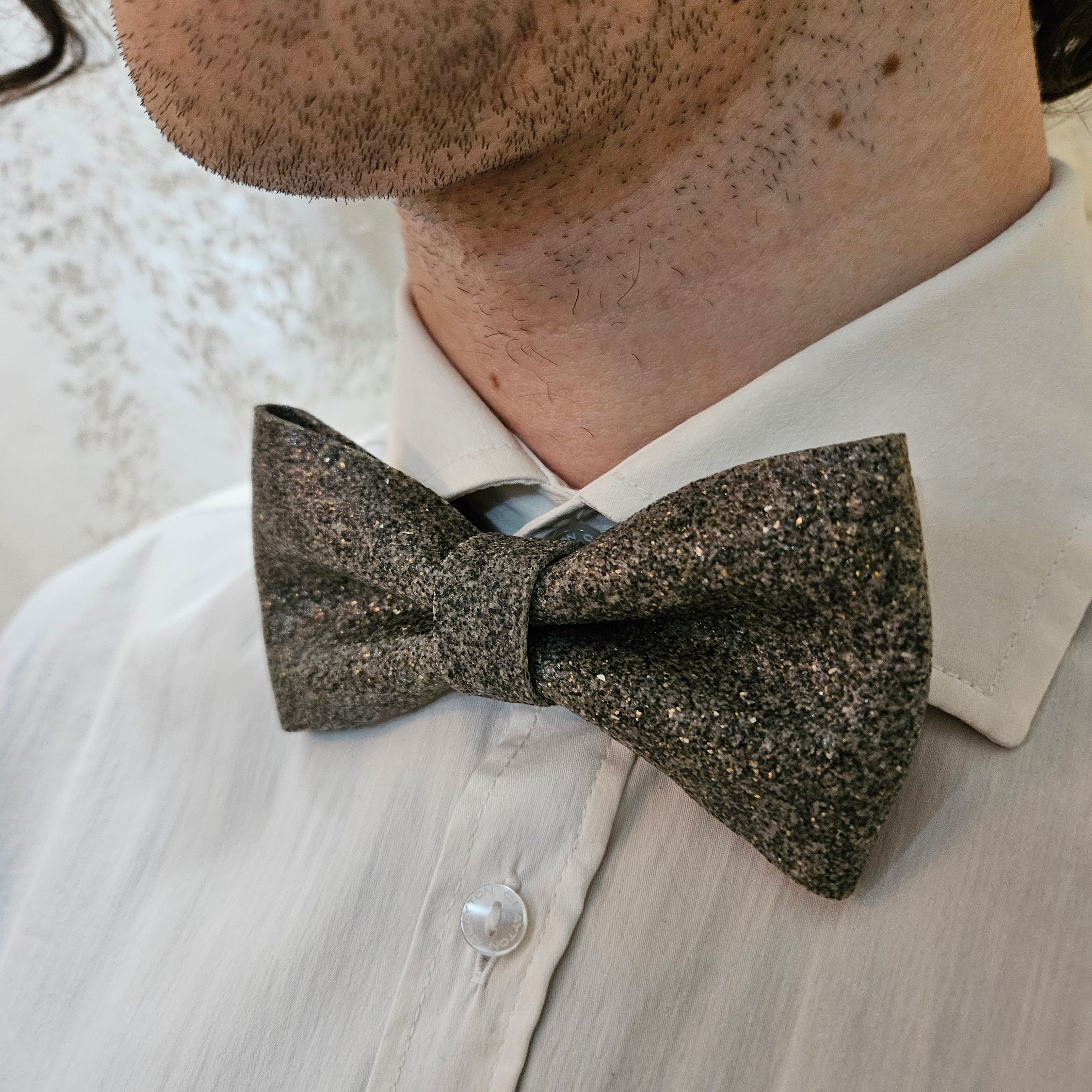 Set Papillon e Gemelli in Sughero Slate Charm con Scatola di Latta