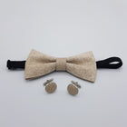 Set Papillon e Gemelli in Sughero Stone Elegance con Scatola di Latta