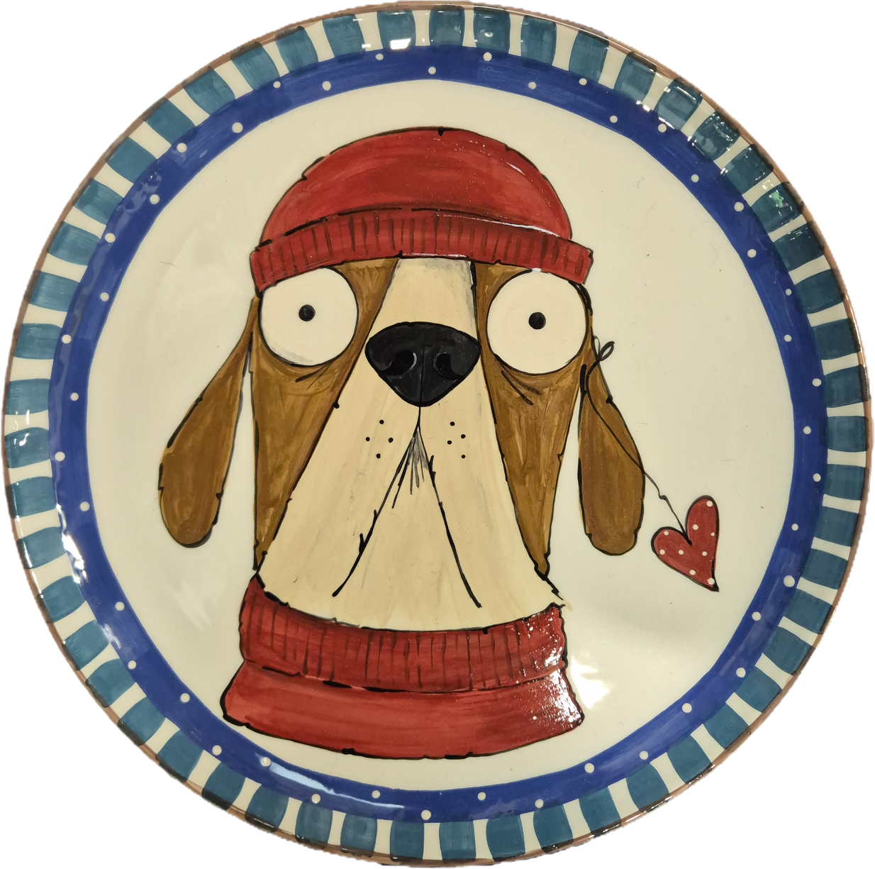 Piatto pizza - cane con cuore