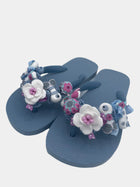 Flip flops carta da zucchero con fiori e pesciolini