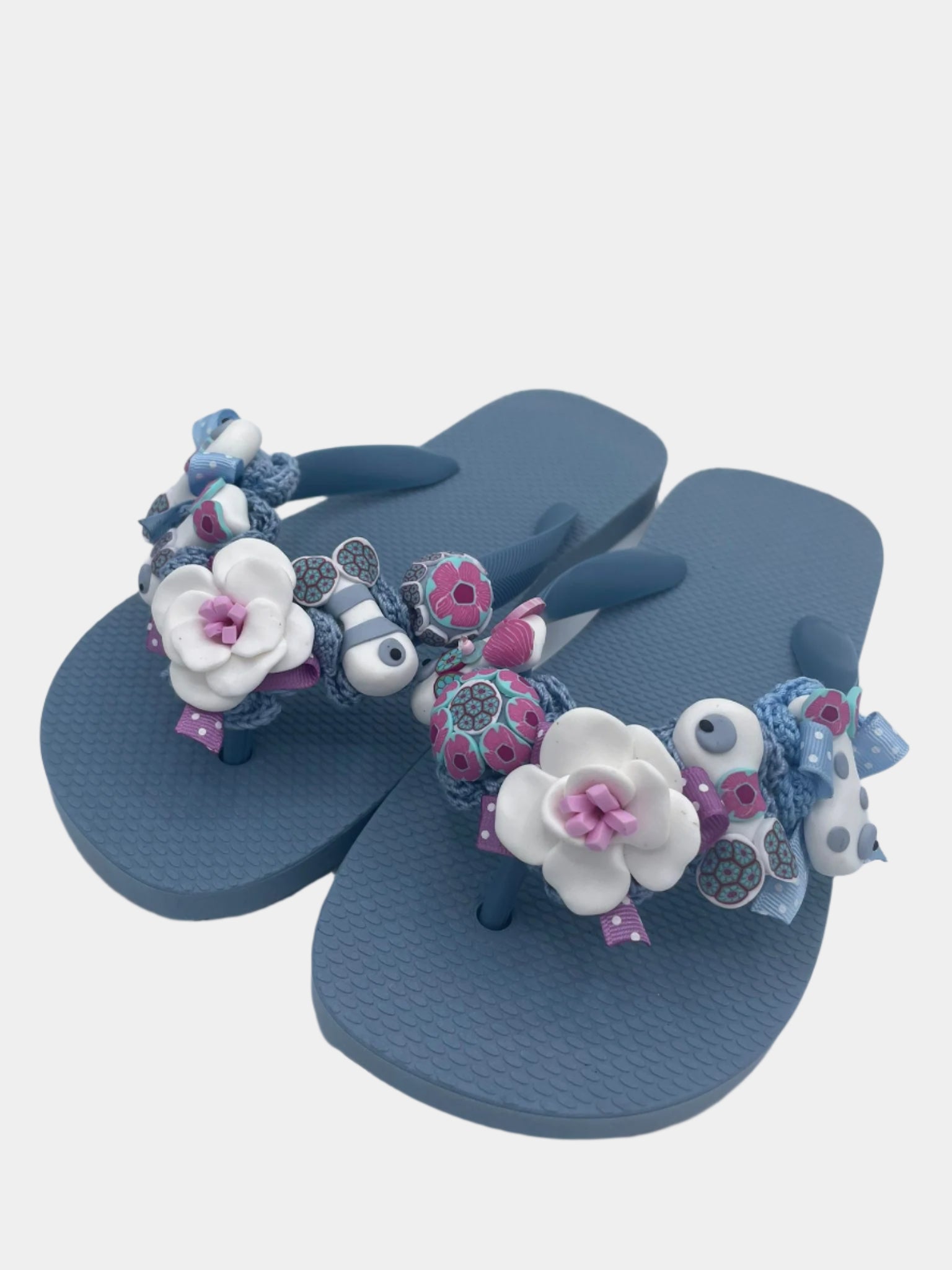 Flip flops carta da zucchero con fiori e pesciolini