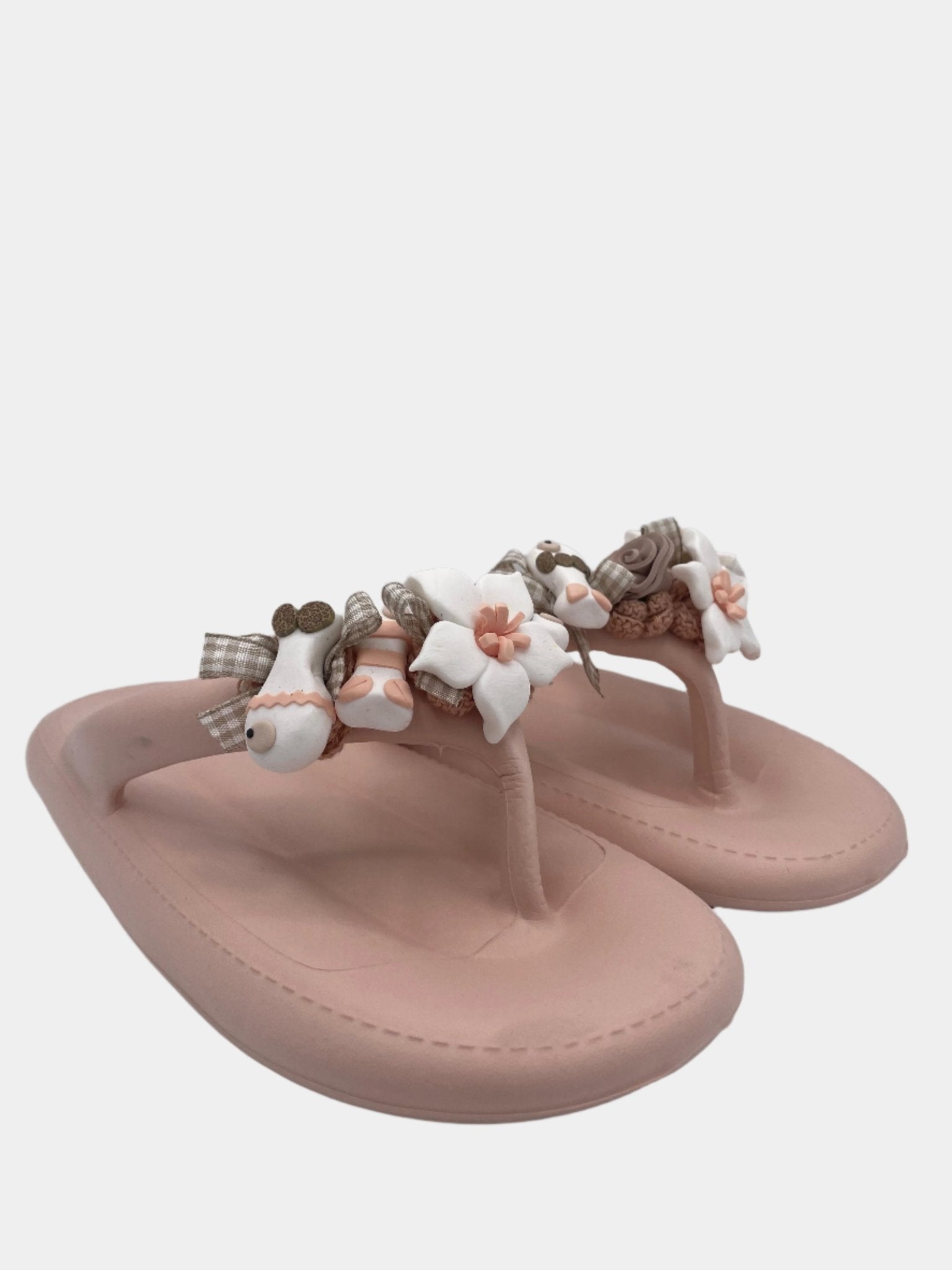 Flip - Flops modello platform rosa cipria con pesci e fiori - Fashion Loft