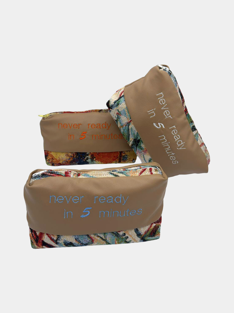 Pochette Never Ready in 5 Minutes Azzurro
