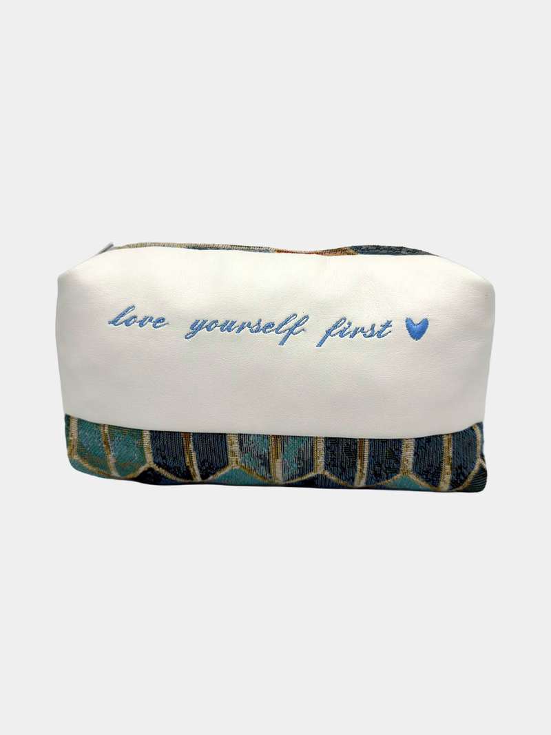 Pochette Love Yourself First Azzurro