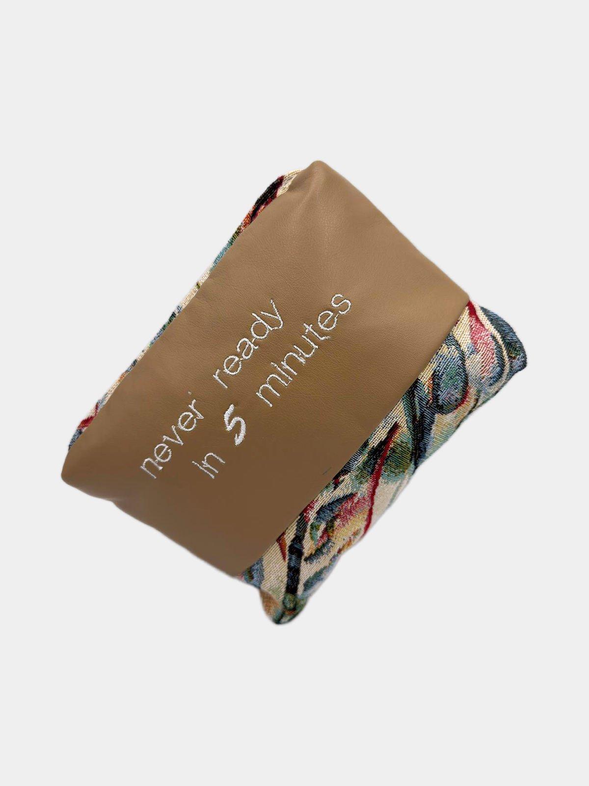Pochette Never Ready in 5 Minutes Bianco