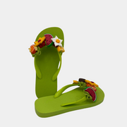 Flip-Flops Verde con frutta