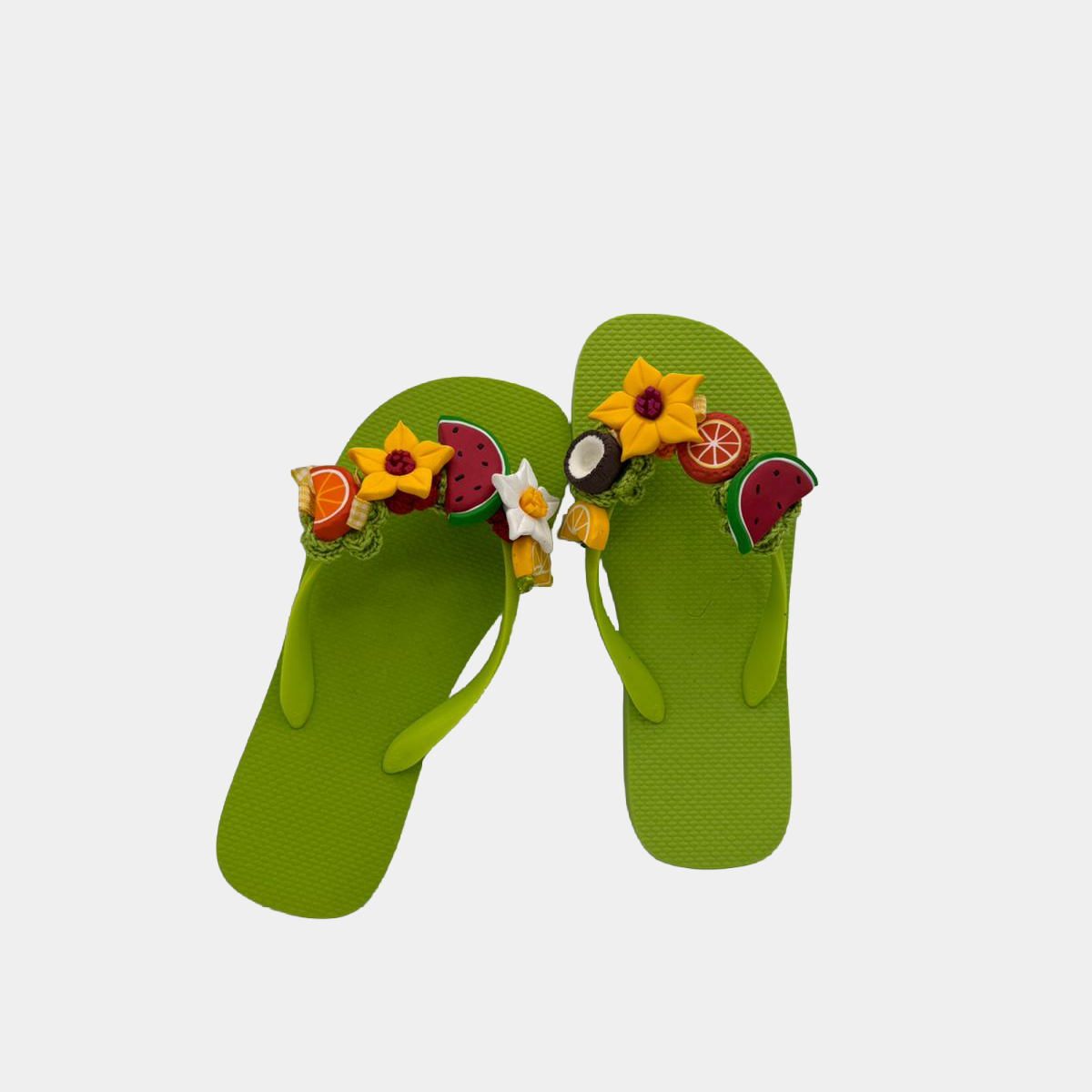 Flip-Flops Verde con frutta