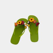 Flip-Flops Verde con frutta
