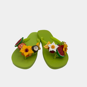 Flip-Flops Verde con frutta