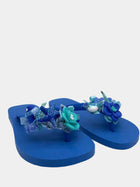 Flip-Flops azzurre con pesci e coralli