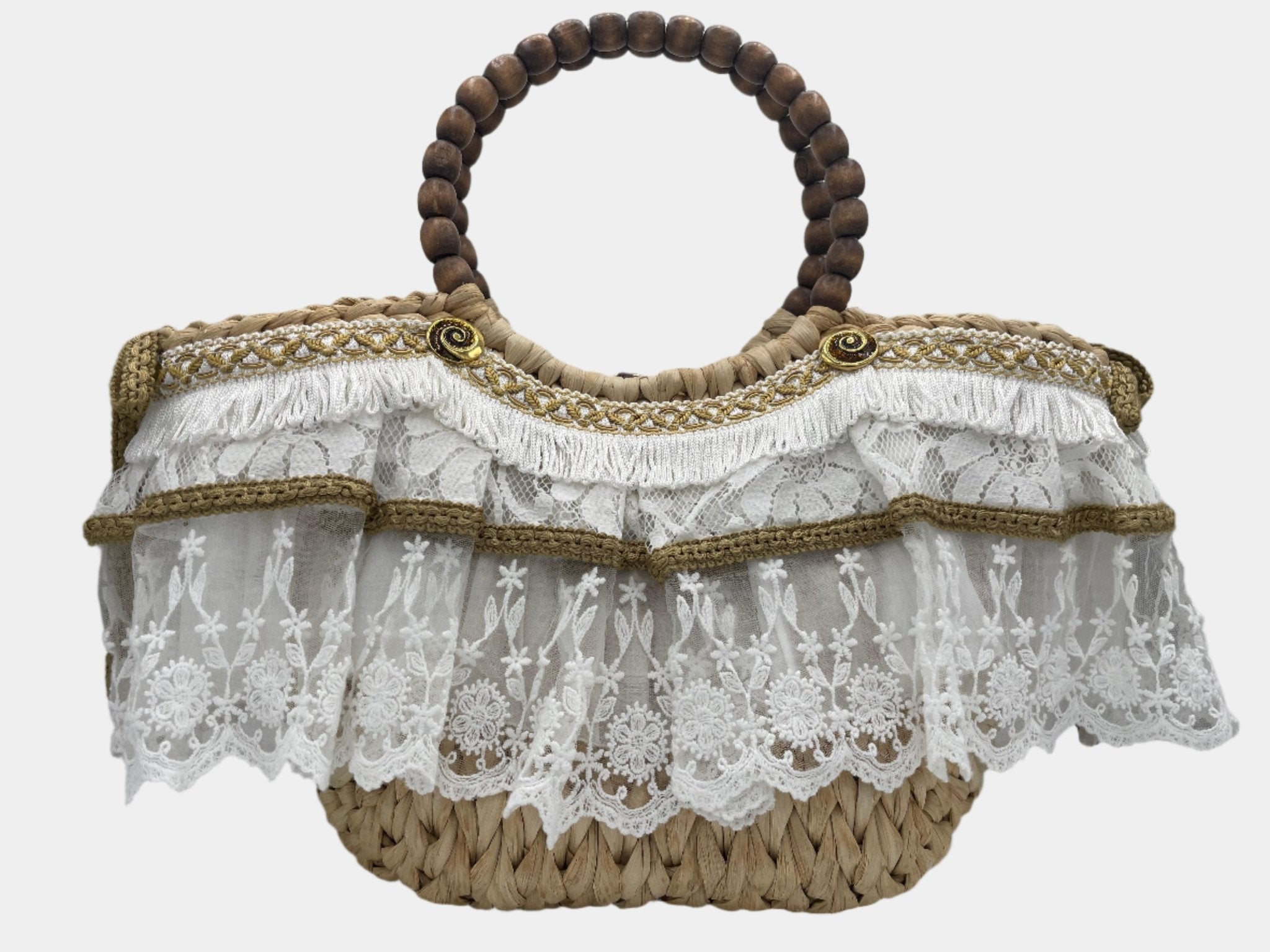 Borsa Coffa con Pizzo - Fashion Loft