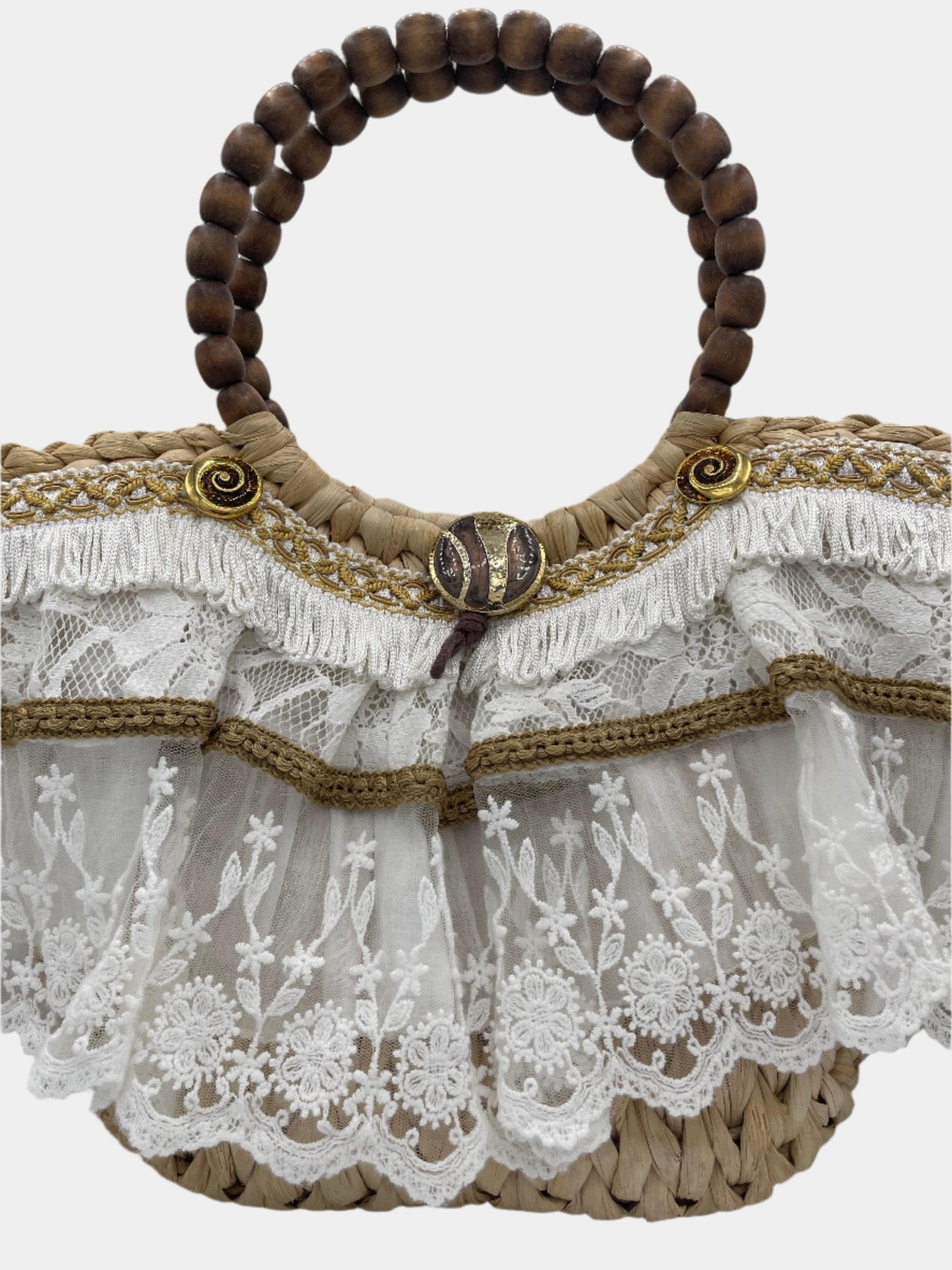 Borsa Coffa con Pizzo - Fashion Loft