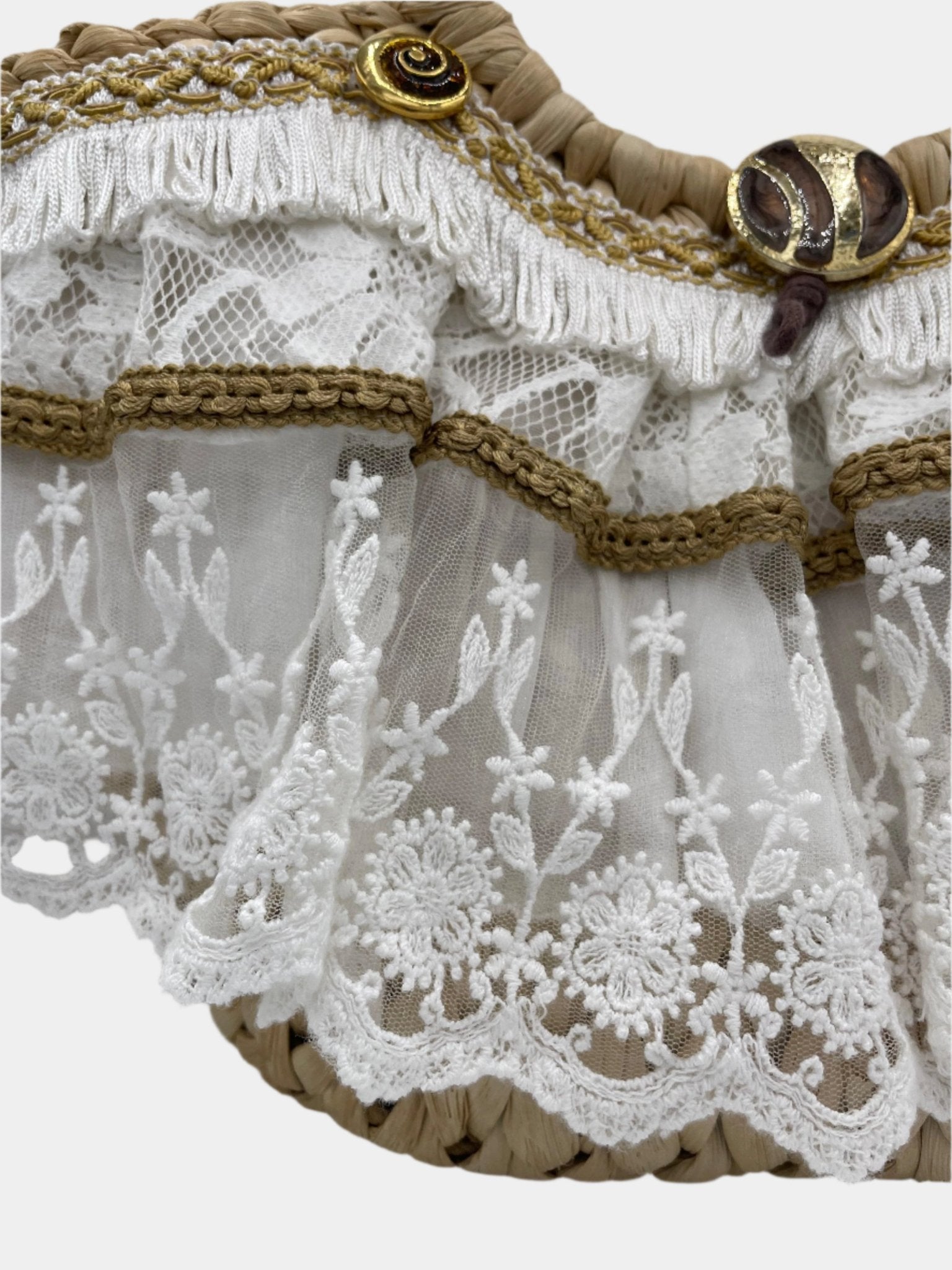 Borsa Coffa con Pizzo - Fashion Loft