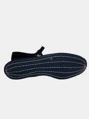 Nero - Le Babine Mary Jane - scarpa bassa in velluto con cinturino - Fashion Loft