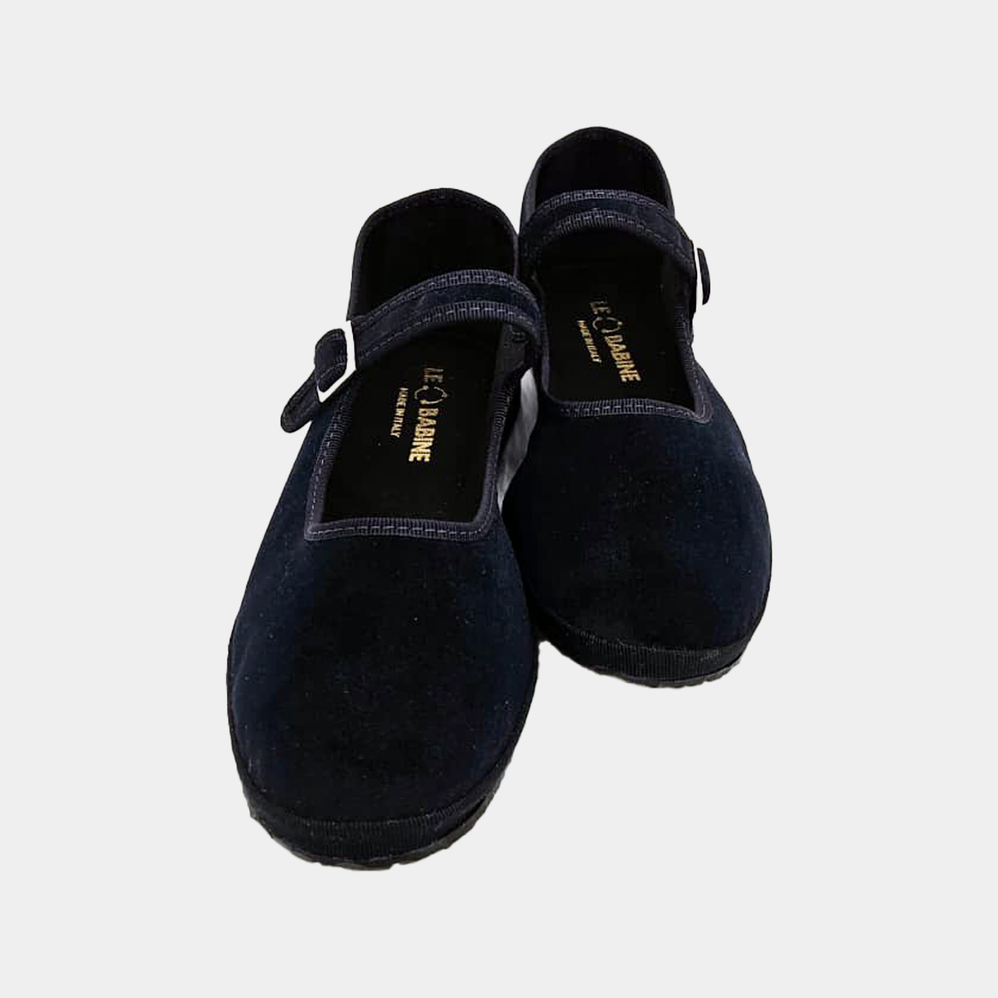 Blu Notte - Le Loftine Mary Jane - scarpa bassa in velluto con cinturino