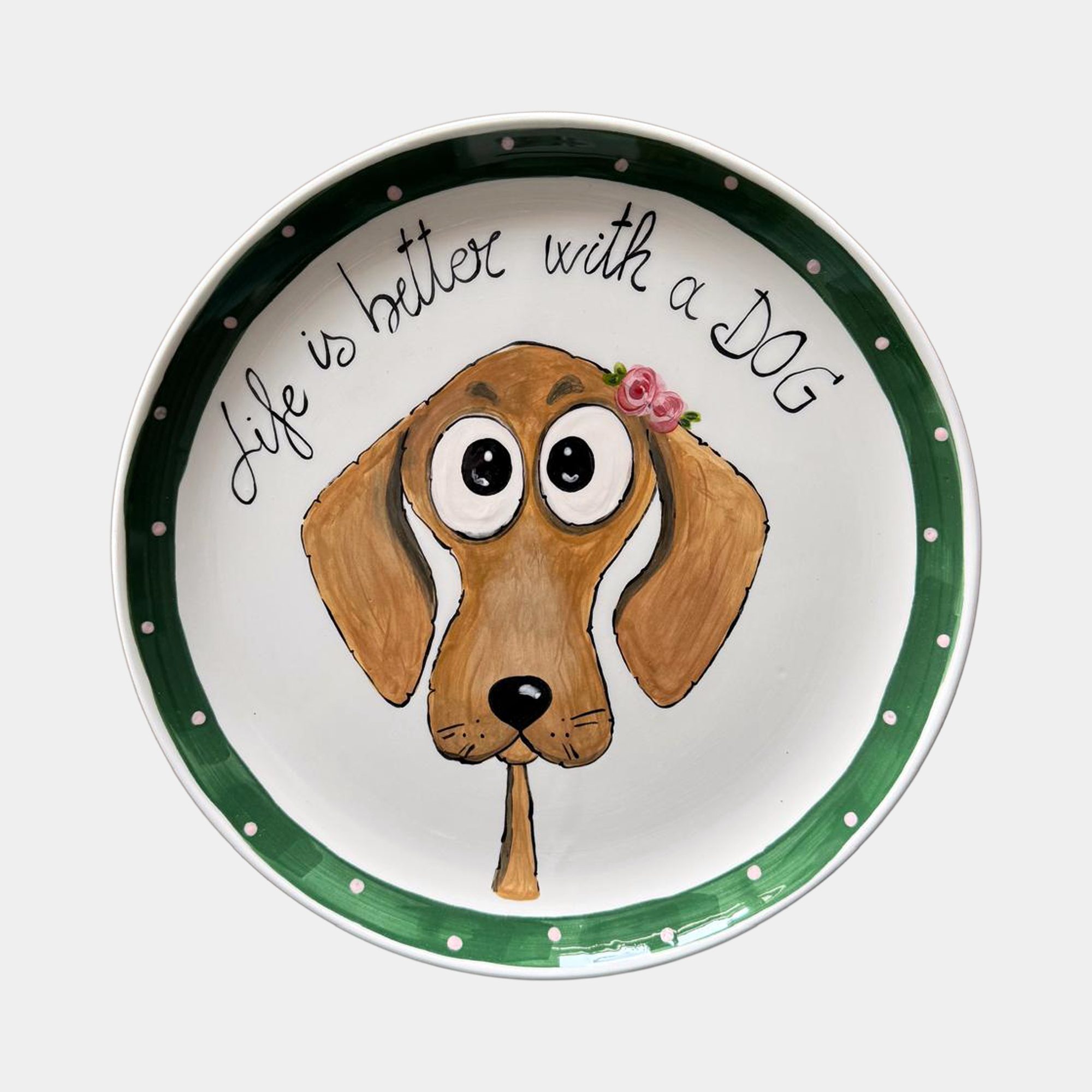 Piatto pizza - life is better with a dog