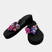 Flip-Flops nere effetto raffia
