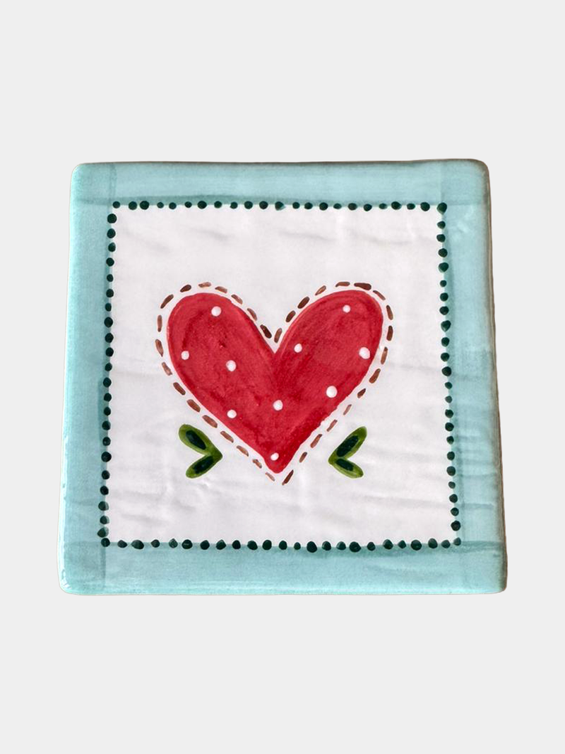 Cuore a Pois - Verde Tiffany