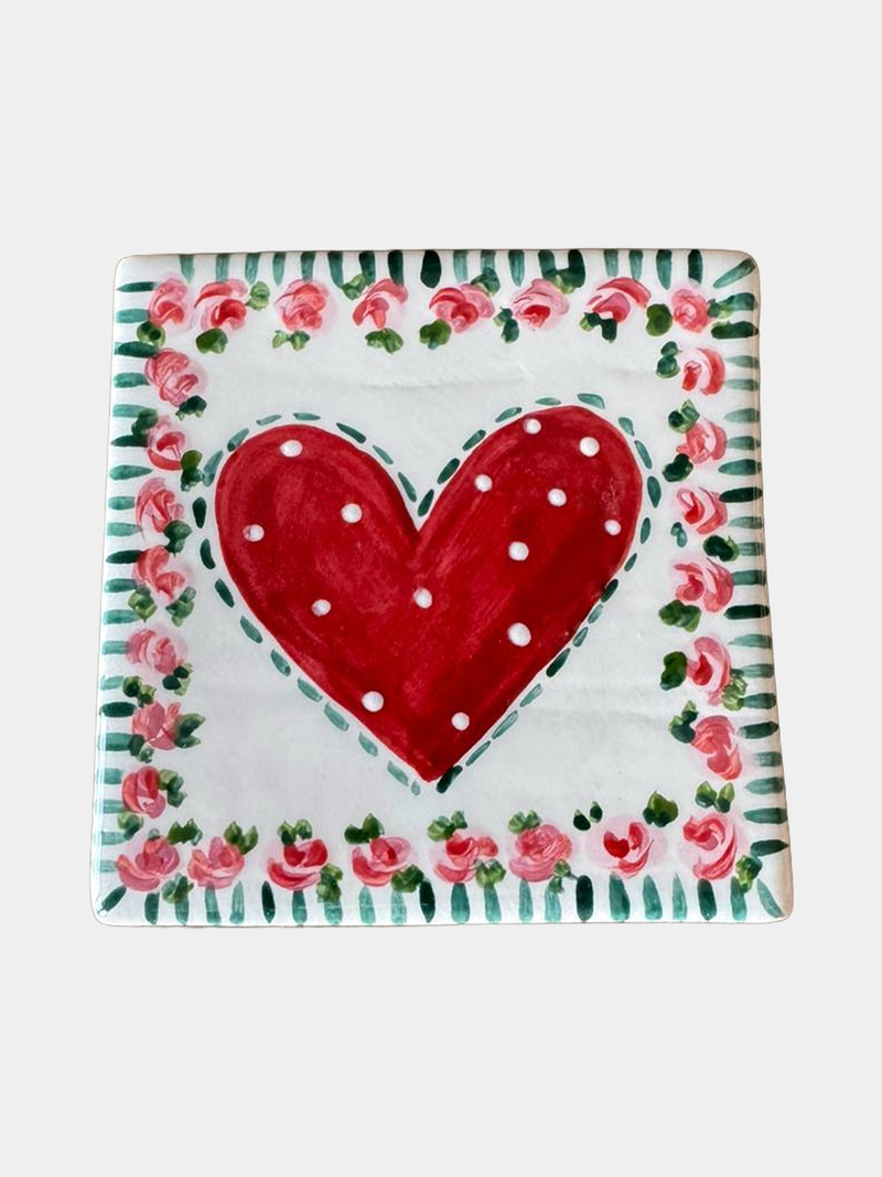 Cuore e Roselline - Righe Verdi