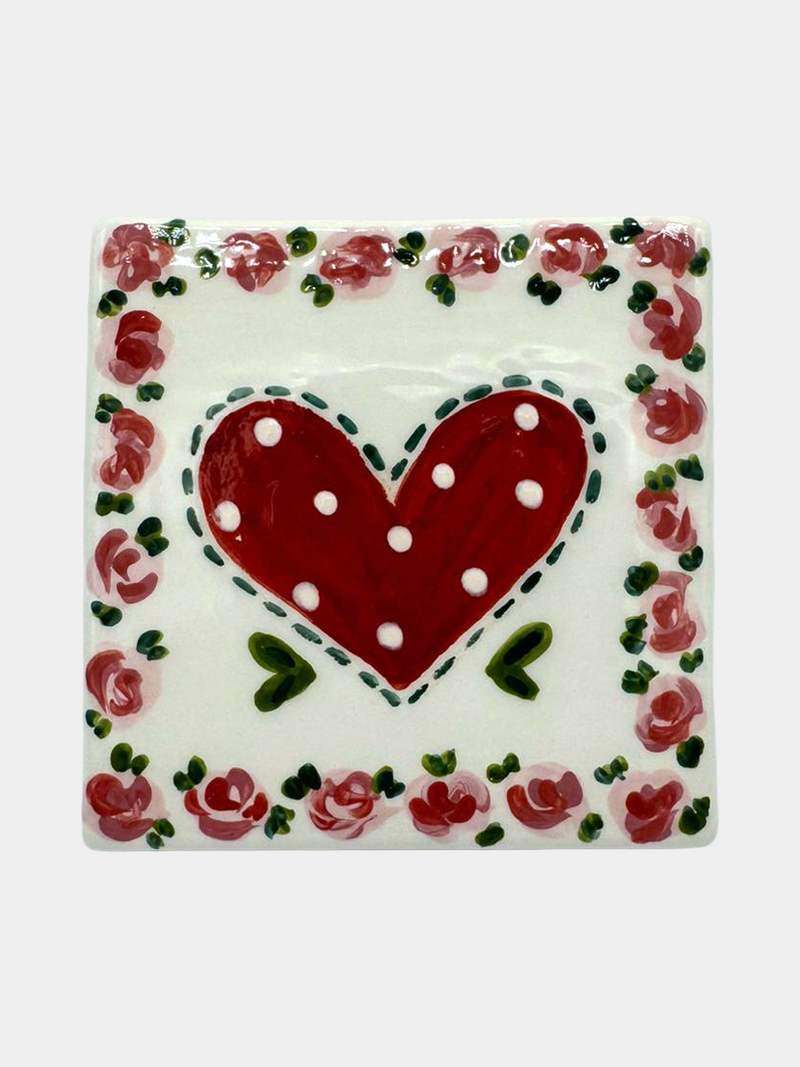 Cuore e Roselline - Bianco