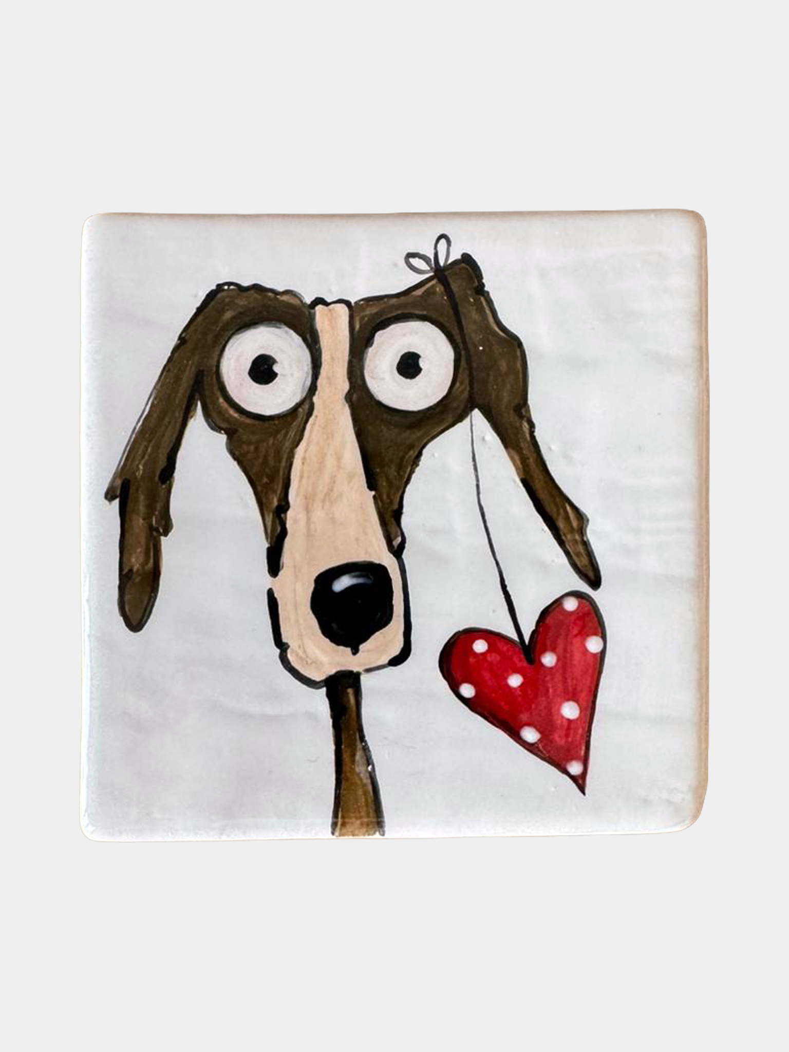 Cane con Cuore Pendente