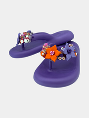 Flip-Flops Platform Viola Tropical Fish - vista 2 - infradito handmade BB Fashion Loft (BBFLIP37)