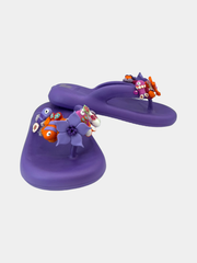 Flip-Flops Platform Viola Tropical Fish - vista 3 - infradito handmade BB Fashion Loft (BBFLIP37)