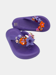 Flip-Flops Platform Viola Tropical Fish - vista 4 - infradito handmade BB Fashion Loft (BBFLIP37)