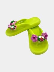 Flip-Flops Platform Lime con Gufetti - vista 3 - infradito handmade BB Fashion Loft (BBFLIP39)