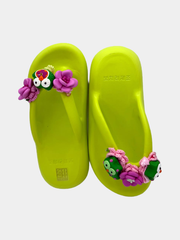 Flip-Flops Platform Lime con Gufetti - vista 6 - infradito handmade BB Fashion Loft (BBFLIP39)