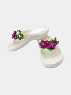 Flip-Flops Platform Bianche Fiori Fucsia - vista 2 - infradito handmade BB Fashion Loft (BBFLIP40)