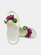 Flip-Flops Platform Bianche Fiori Fucsia - vista 4 - infradito handmade BB Fashion Loft (BBFLIP40)