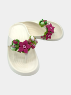 Flip-Flops Platform Bianche Fiori Fucsia - vista 7 - infradito handmade BB Fashion Loft (BBFLIP40)