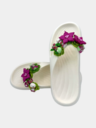 Flip-Flops Platform Bianche Fiori Fucsia - vista 8 - infradito handmade BB Fashion Loft (BBFLIP40)