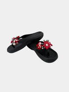 Flip-Flops Platform Nere Rosso e Bianco - vista 2 - infradito handmade BB Fashion Loft (BBFLIP41)