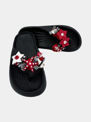 Flip-Flops Platform Nere Rosso e Bianco - vista 4 - infradito handmade BB Fashion Loft (BBFLIP41)