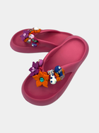 Flip-Flops Platform Fucsia Fiori e Pesciolini - vista 3 - infradito handmade BB Fashion Loft (BBFLIP43)