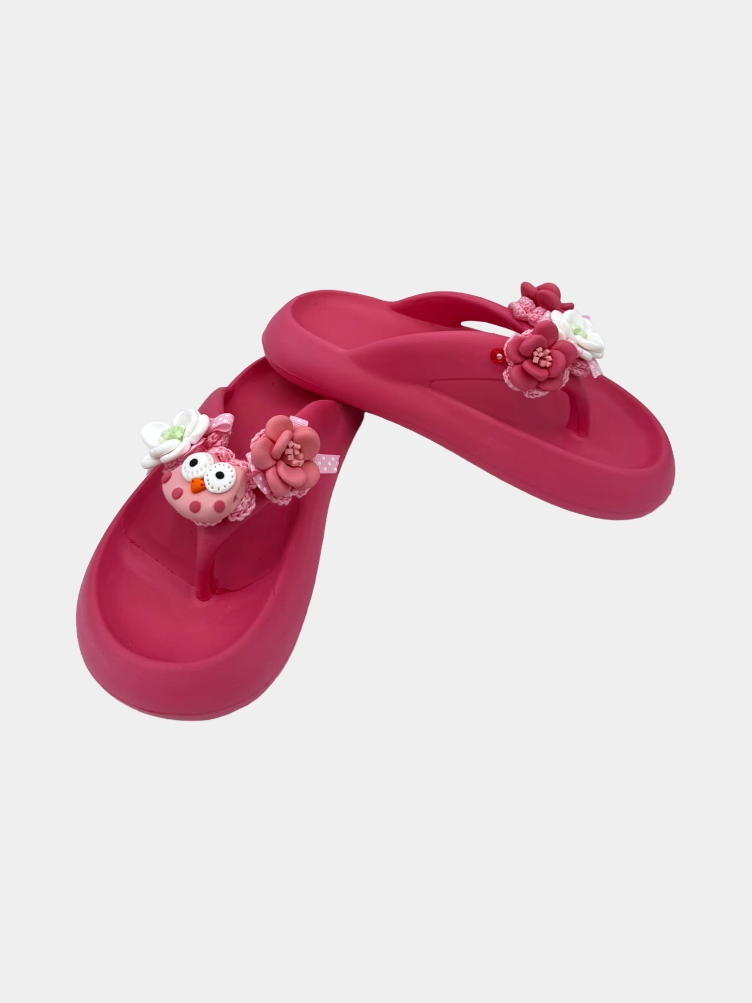 Flip-Flops Platform Rosa Romantiche - vista 4 - infradito handmade BB Fashion Loft (BBFLIP44)