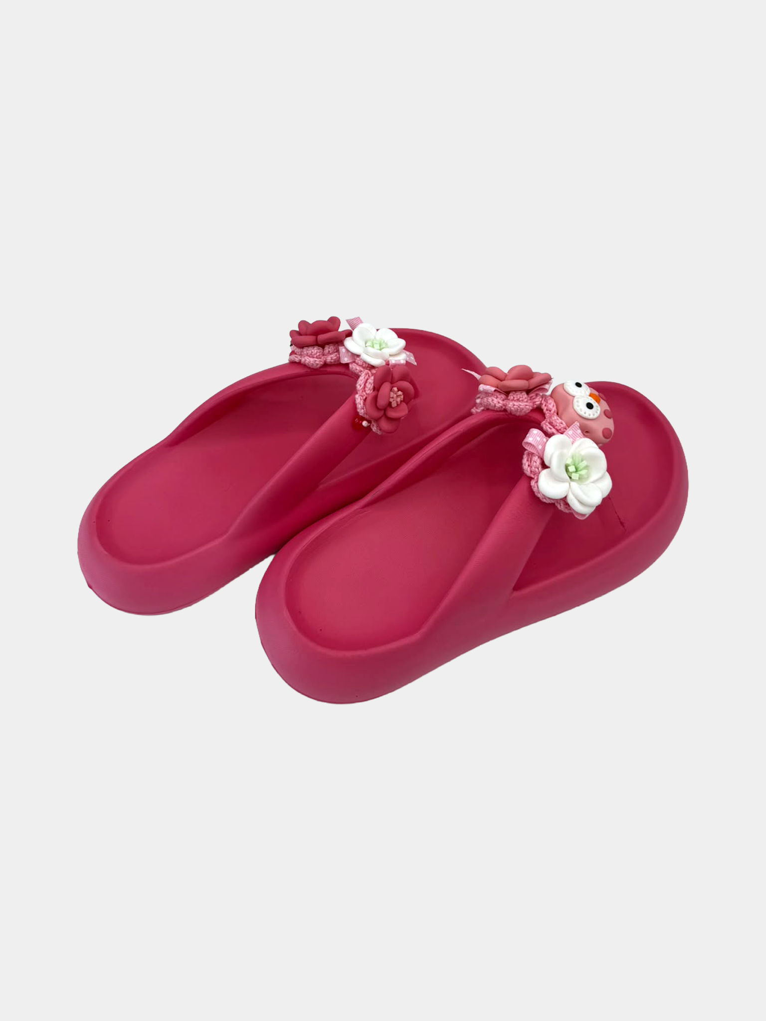 Flip-Flops Platform Rosa Romantiche - vista 5 - infradito handmade BB Fashion Loft (BBFLIP44)