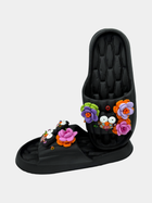 Flip-Flops Nere Gufetti e Rose - vista 6 - infradito handmade BB Fashion Loft (BBFLIP45)