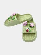 Flip-Flops Verde Chiaro Gufetti e Fiori - vista 2 - infradito handmade BB Fashion Loft (BBFLIP46)